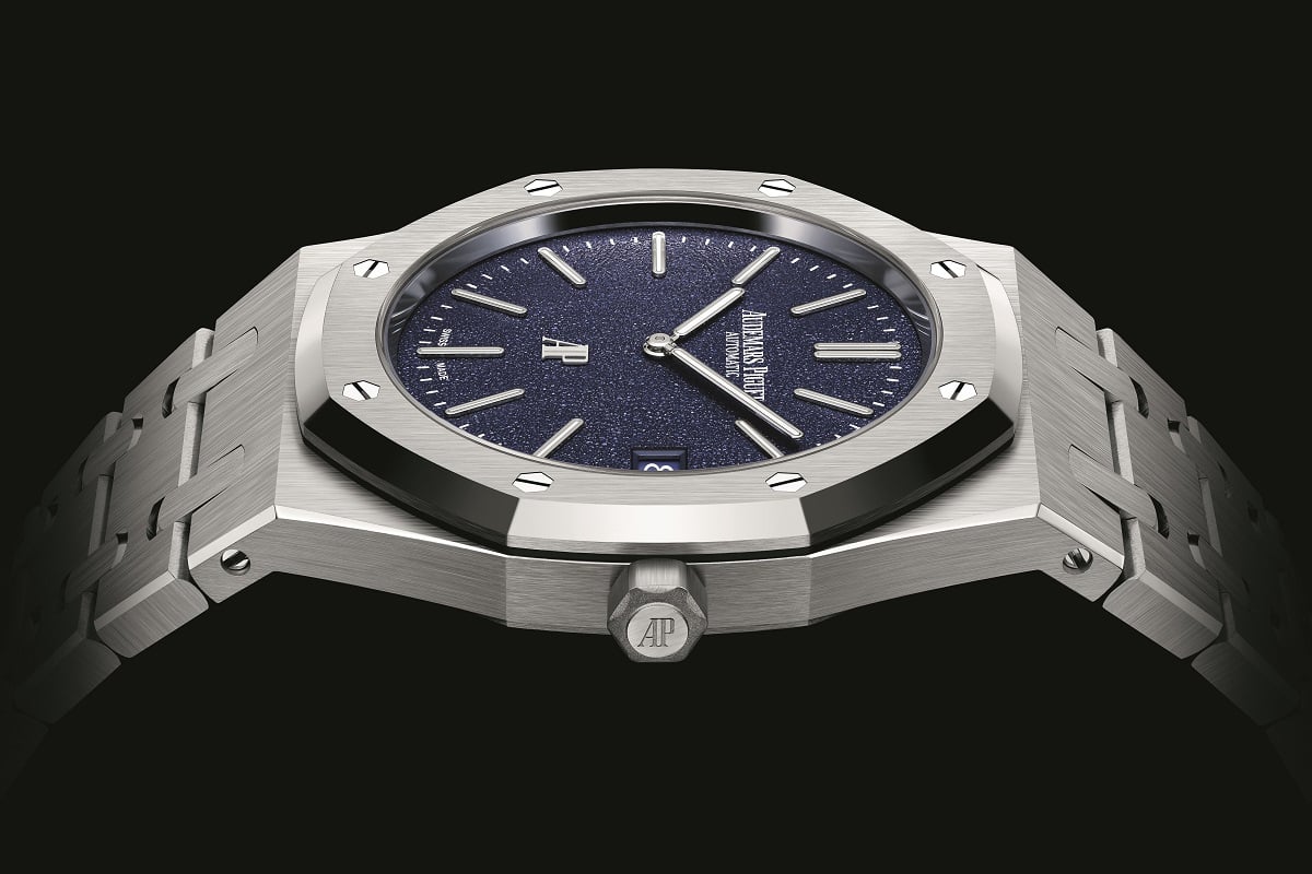 Swiss Replica Audemars Piguet Royal Oak “Jumbo” Extra-Thin White Gold