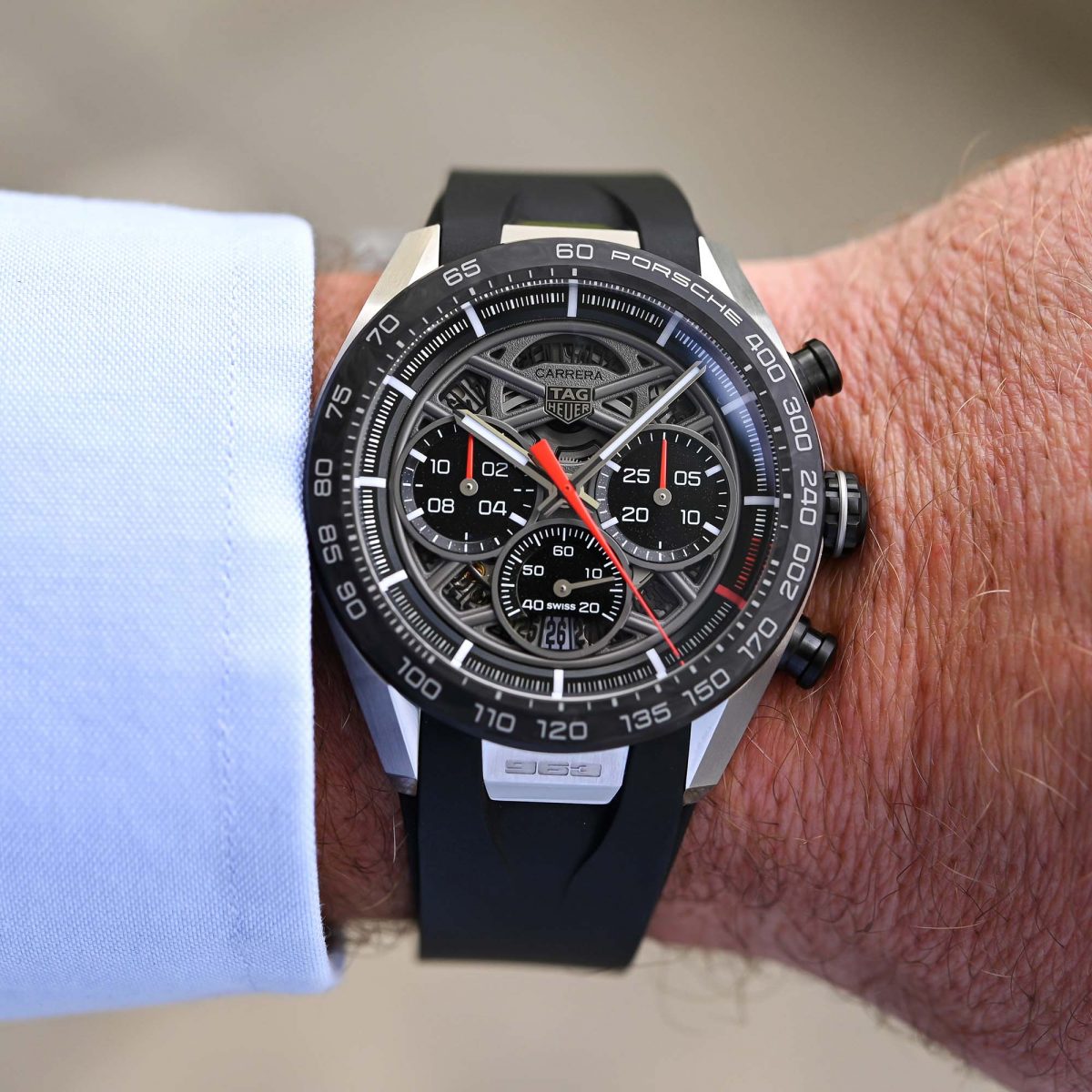 Ready for Le Mans, The new UK 1:1 fake TAG Heuer Carrera Chronograph x Porsche 963
